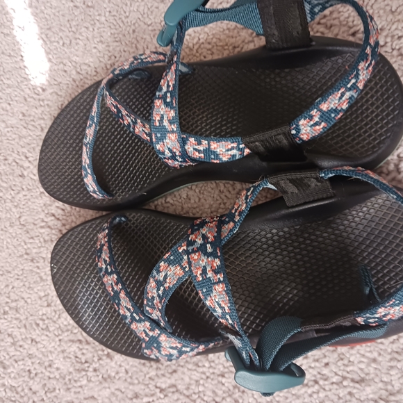 Chaco Z1 Classic Trellis Teal Black Athletic Sandals Shoes Women's - Picture 8 of 10